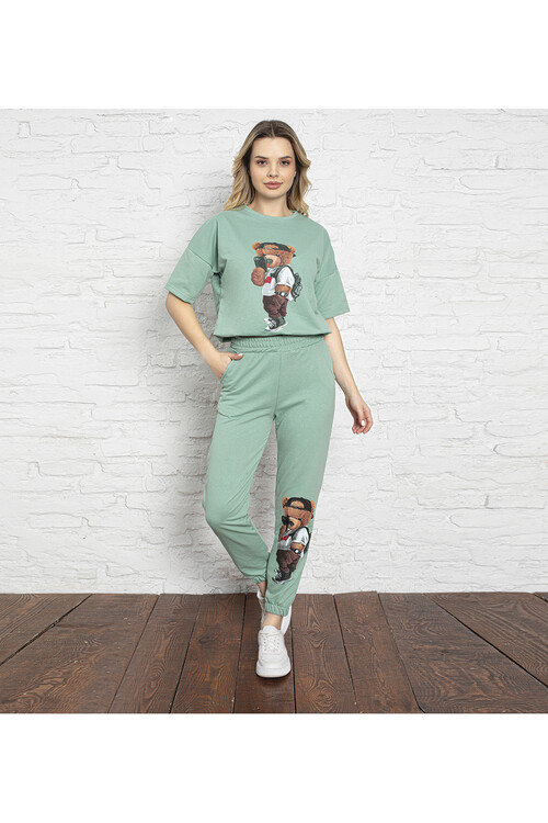2 İplik Kısa Kol Takım 2200 Çağla Yeşili
