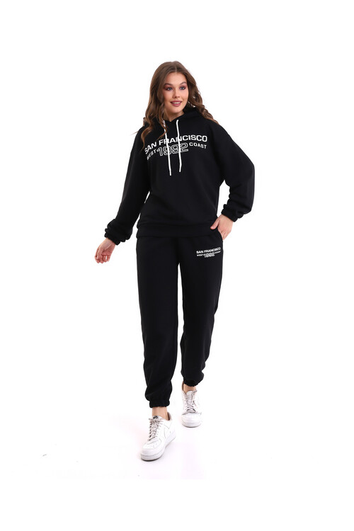 3 İplik Şardonuz Kapüşonlu Takım Code 2341-6