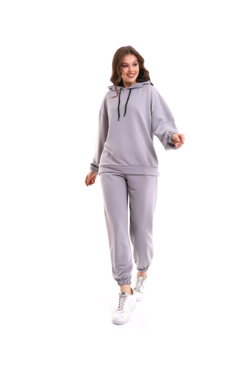 3 İplik Şardonuz Kapüşonlu Takım Code 2341-8