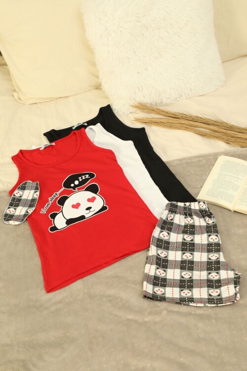 Kadın Atlet Şort Takım 8777 Beyaz