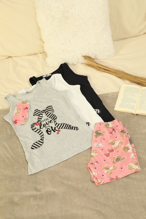 Kadın Atlet Şort Takım 8777 Gri