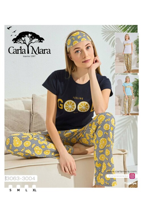 Kadın Kısa Kol Pijama Takım 3063 Lacivert