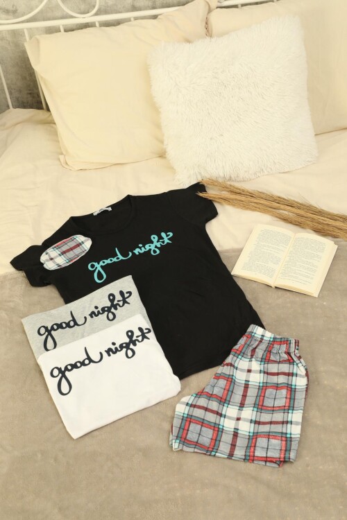 Kadın Kısa Kol Şort Takım 8765 Gri