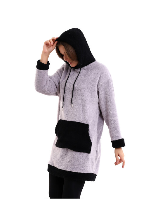 Welsoft Kapüşonlu Tunik Sweatshirt Code 2345-1