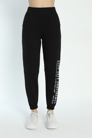 2 İplik Kadın Eşofman Alt 4002 Siyah