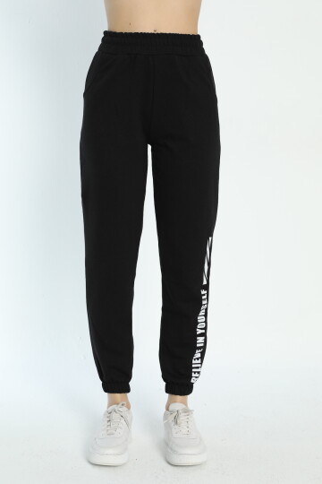 2 İplik Kadın Eşofman Alt 4002 Siyah