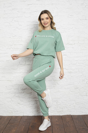 2 İplik Kısa Kol Takım 2200 Çağla Yeşili