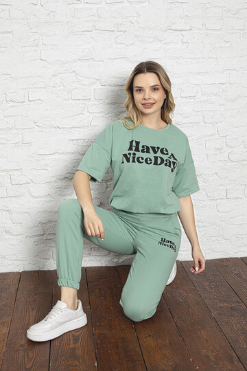 2 İplik Kısa Kol Takım 2200 Çağla Yeşili
