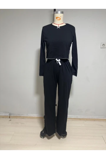 Yaka Detay Pijama Takım