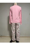 Çiçek Baskı Uzun Kollu Pijama Takım