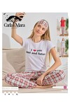 Kadın Kısa Kol Pijama Takım 3063 Gri