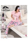 Kadın Kısa Kol Pijama Takım 3063 Pembe