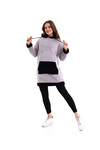 Welsoft Kapüşonlu Tunik Sweatshirt Code 2345-1