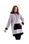 Welsoft Kapüşonlu Tunik Sweatshirt Code 2345-1