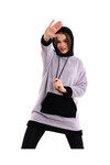 Welsoft Kapüşonlu Tunik Sweatshirt Code 2345-1