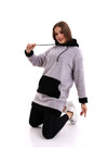 Welsoft Kapüşonlu Tunik Sweatshirt Code 2345-1